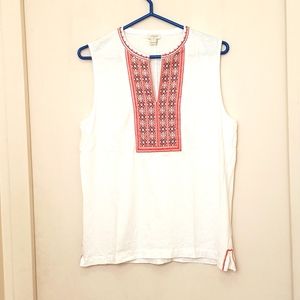 J.Crew Embroidered Tank Top